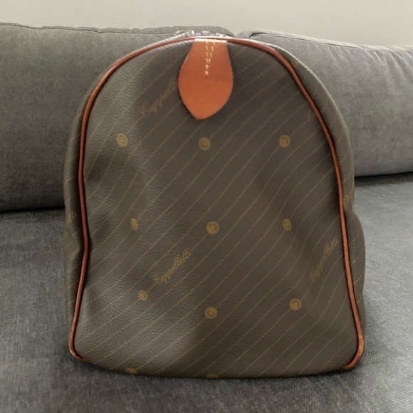 Vintage New Cappelletti Waxed Canvas Leather Travel/Overnight Duffel Bag - Picture 9 of 12